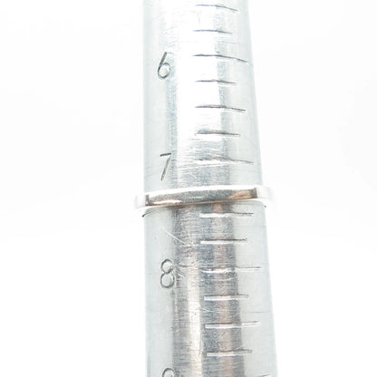 925 Sterling Silver Vintage Granulated Bar Stackable Ring Size 7.5