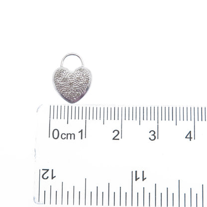 FADI 925 Sterling Silver Real Round-Cut Diamond Heart Minimalist Charm Pendant