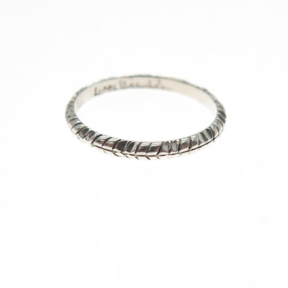 NEVADA 925 Sterling Silver Vintage Wheat Stackable Band Ring Size 7.25