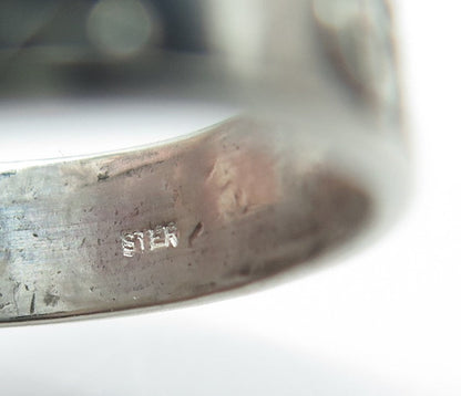 925 Sterling Silver Vintage Phi Sigma Sigma Band Ring Size 5.25