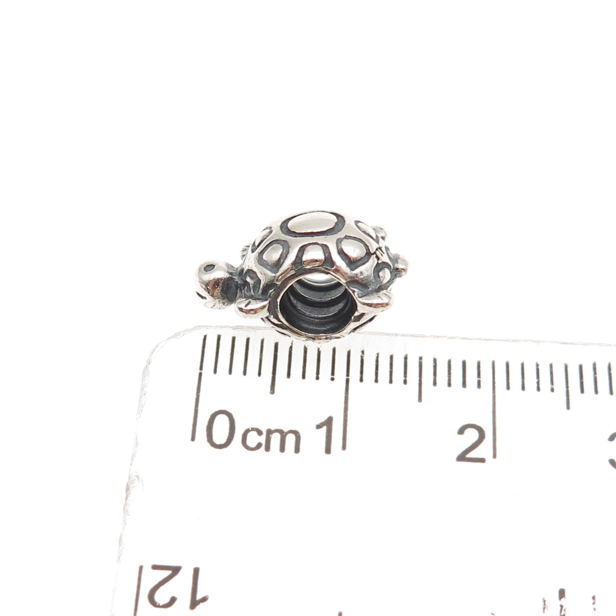Pandora 925 Sterling Silver Turtle Slide Bead Charm