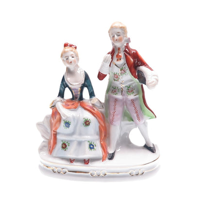 Antique 1945-1952 Made in Occupied Japan Couple Hand-Painted Porcelain Figurine