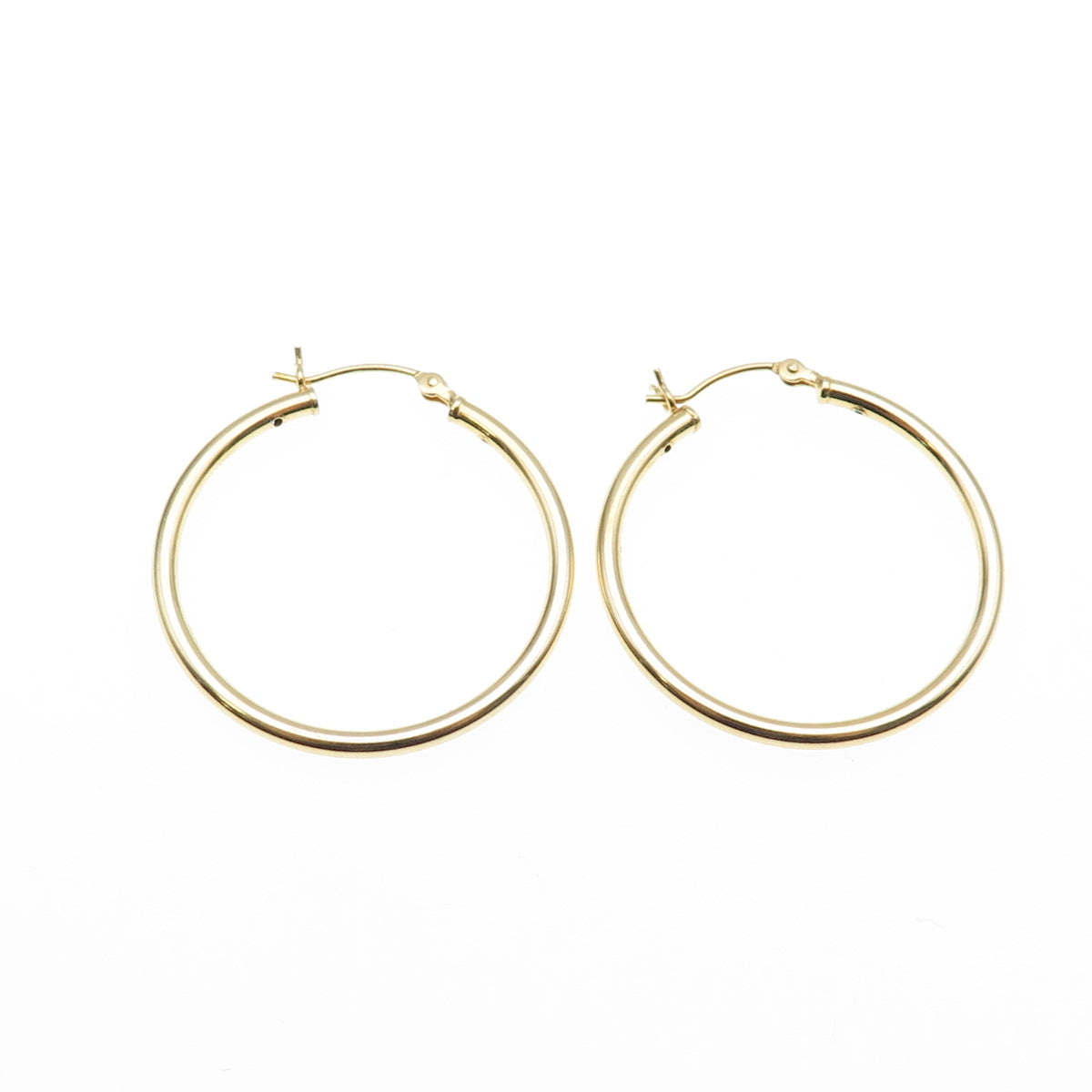 925 Sterling Silver Gold Plated Hoop Earrings