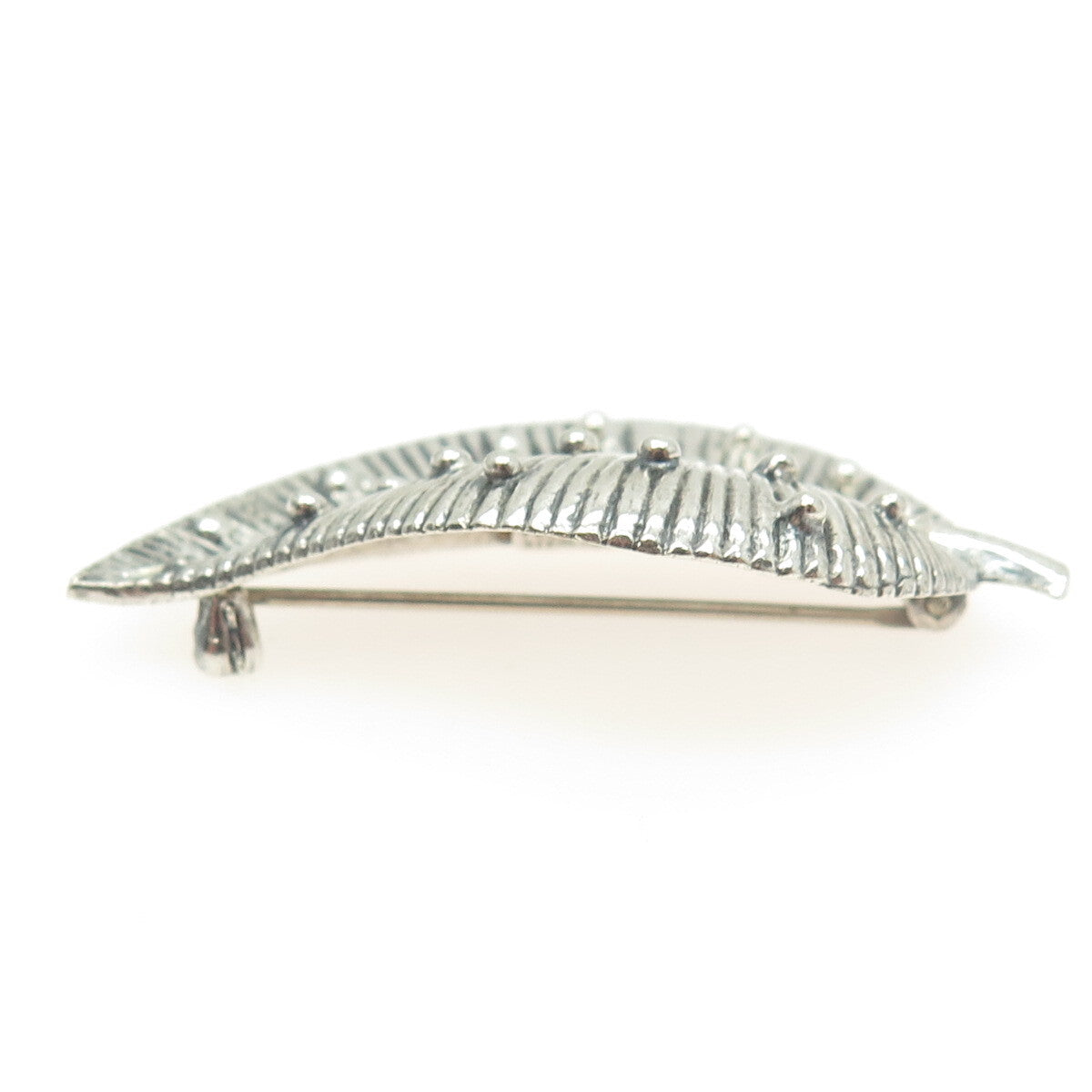 FLETCHER 925 Sterling Silver Vintage Leaf Pin Brooch