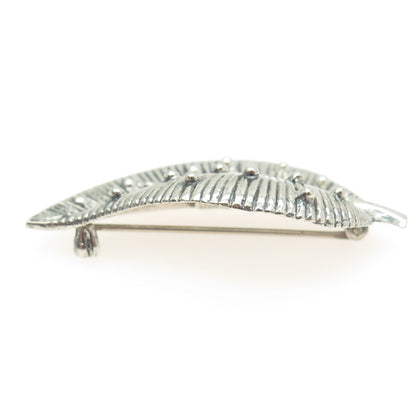 FLETCHER 925 Sterling Silver Vintage Leaf Pin Brooch