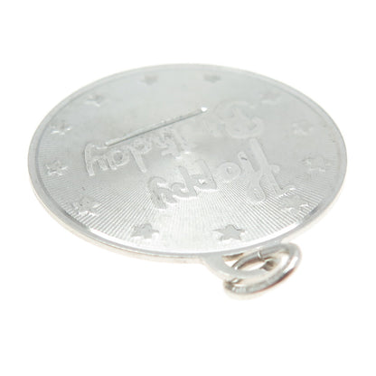 B. A. BALLOU & CO. 925 Sterling Silver Vintage "Happy Birthday" Pendant