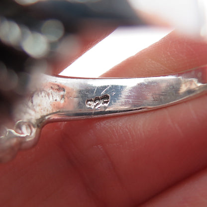 925 Sterling Silver Vintage Eagle Bird Oxidized Ring Size 11.5