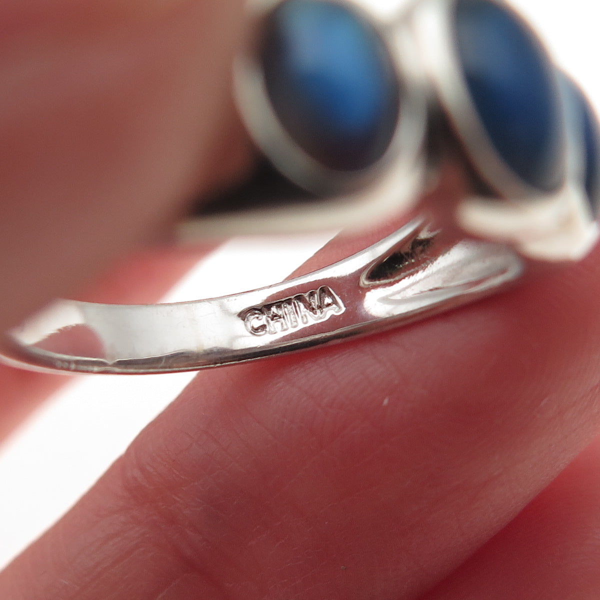 Ross Simons 925 Sterling Silver Real Cabochon Doublet MOP Ring Size 8