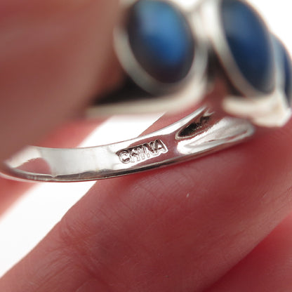 Ross Simons 925 Sterling Silver Real Cabochon Doublet MOP Ring Size 8
