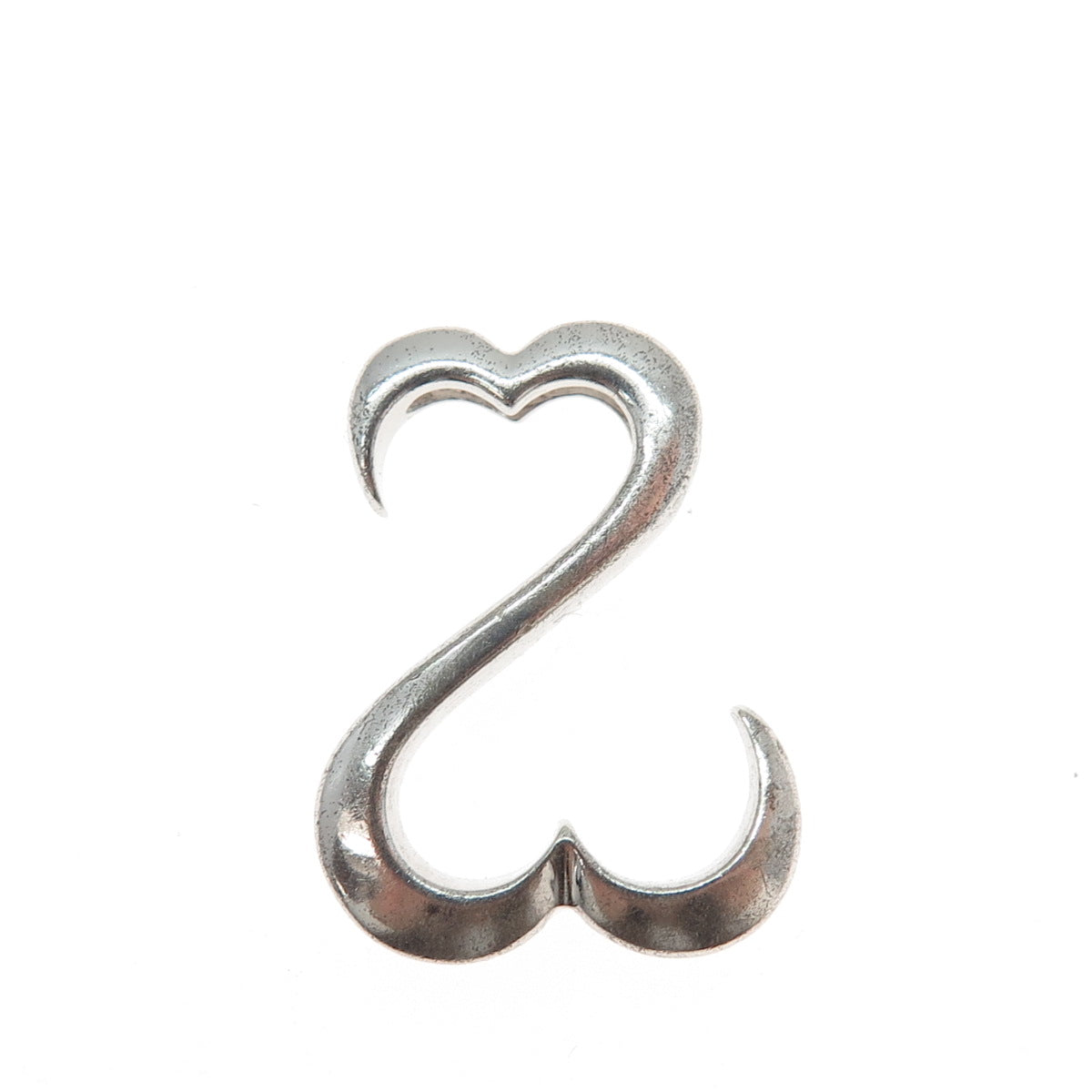 925 Sterling Silver Open Heart Slide Pendant