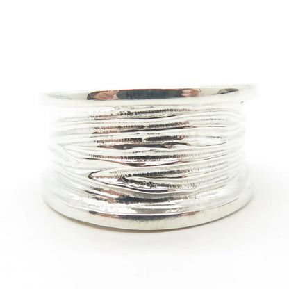 925 Sterling Silver Vintage Modernist Ring Size 8.25
