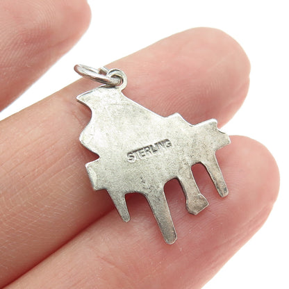 925 Sterling Silver Antique Art Deco Grand Piano Pendant