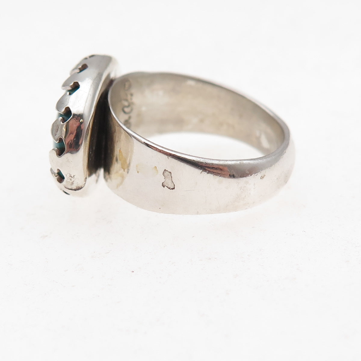 Carolyn Pollack Old Pawn 925 Sterling Silver Vintage Turquoise Ring Size 8.25