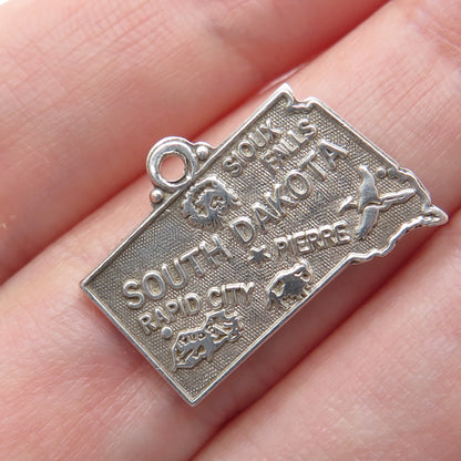 MAISELS INDIAN TRADING Sterling Silver Vintage South Dakota Mini Charm Pendant