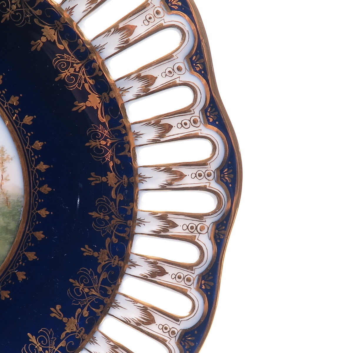 RICHARD KLEMM Antique Germany Courting Couple Hand Painted Porcelain Plate