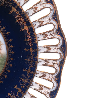 RICHARD KLEMM Antique Germany Courting Couple Hand Painted Porcelain Plate