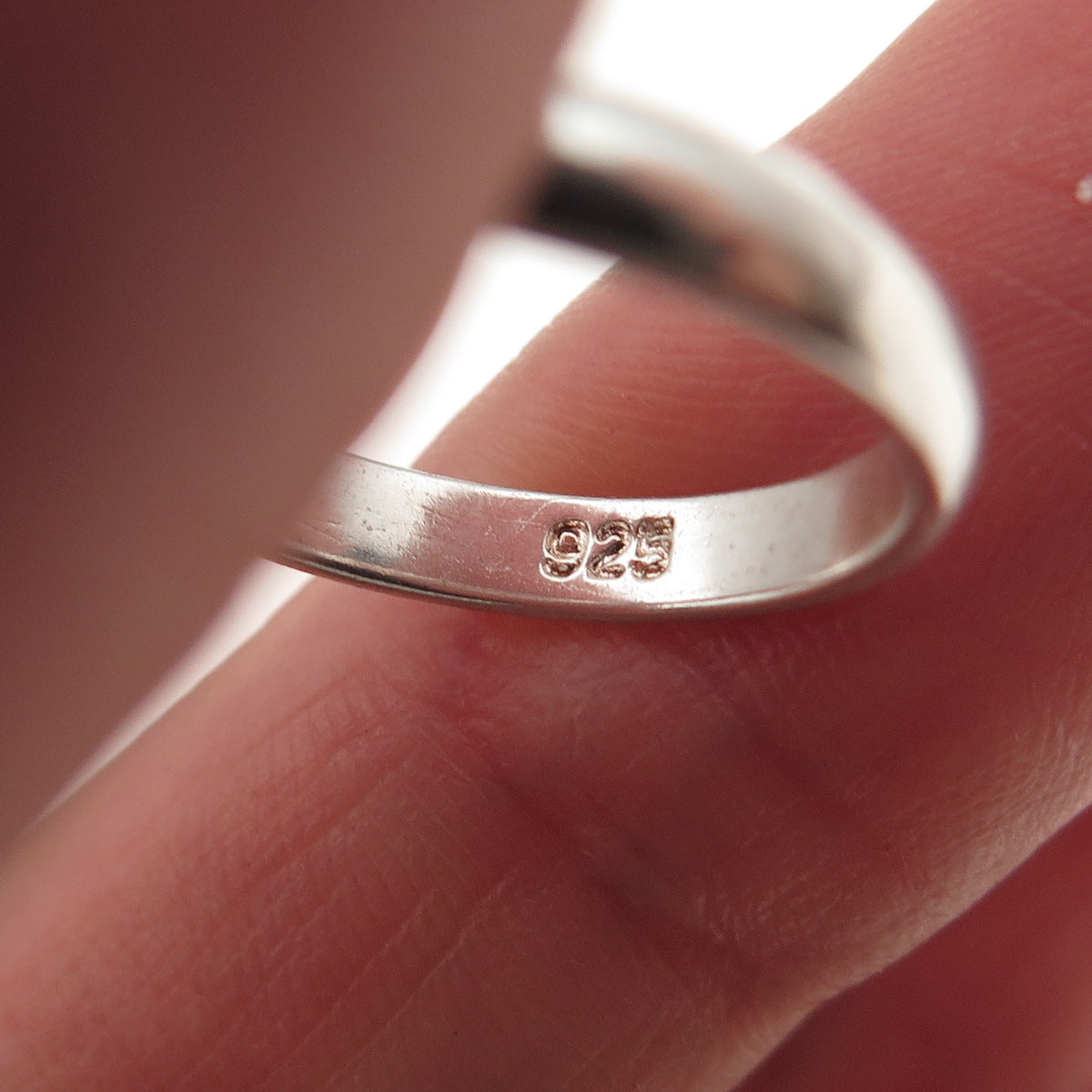 925 Sterling Silver Vintage Classic Wedding Band Ring Size 6