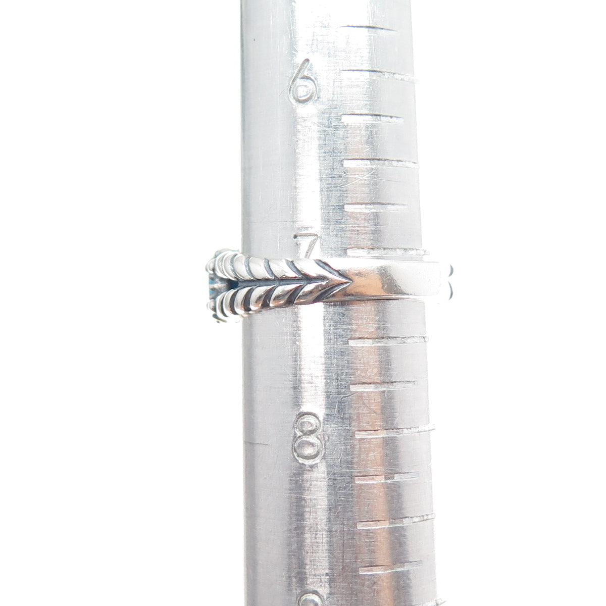 CAROLYN POLLACK American West Old Pawn Sterling Vintage Turquoise Ring Size 7.25