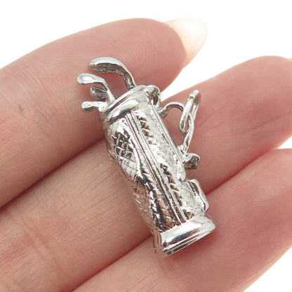 925 Sterling Silver Vintage Golf Club Charm Pendant