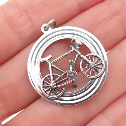 Payton Pepper & Sons 925 Sterling Silver Vintage 1963 Birmingham Bicycle Pendant