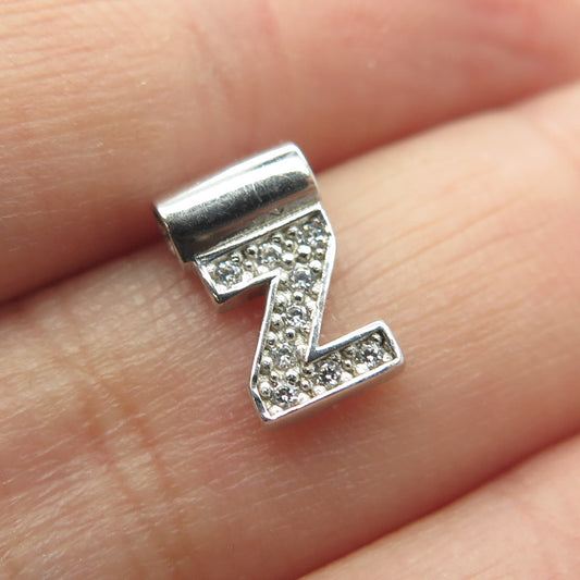 NOMINATION Italy 925 Sterling Silver C Z Letter "Z" SeiMia Pendant