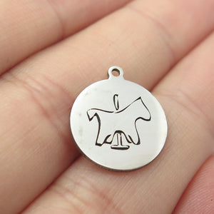 925 Sterling Silver USA Two In Town Horse Pendant