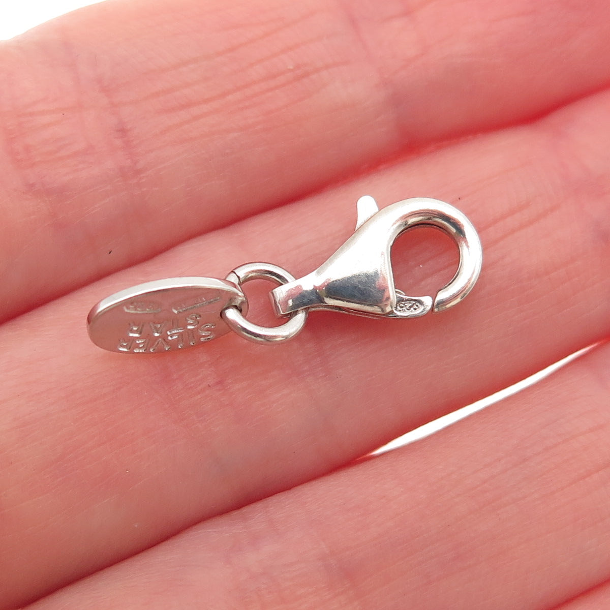 Silver Star 925 Sterling Italy Bracelet / Necklace Lobster Lock Clasp