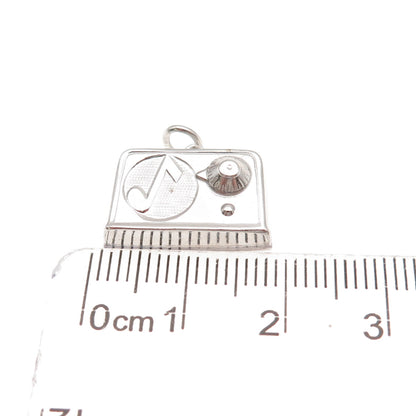 AE Art's Elegance 925 Sterling Silver Vintage Retro Radio 3D Mini Charm Pendant