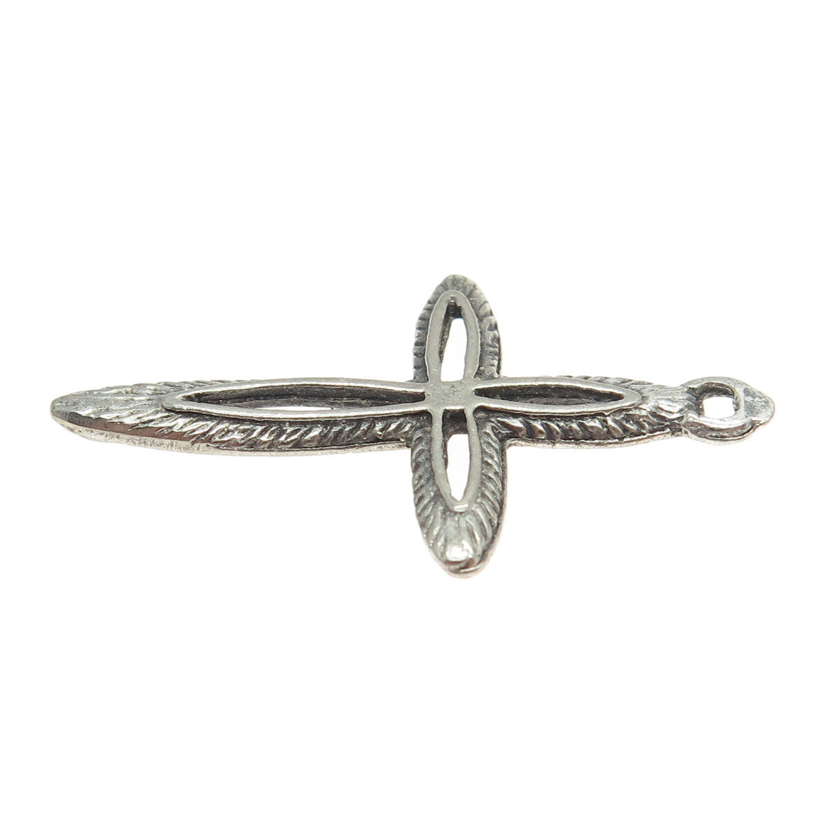 925 Sterling Silver Vintage Cross Religious Pendant