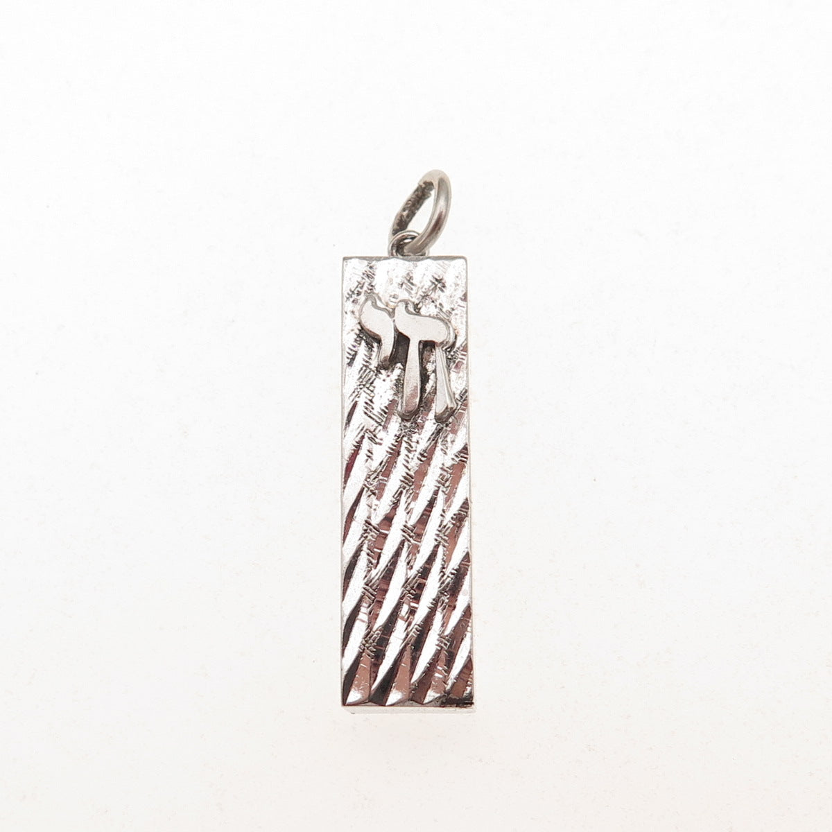 Elco 925 Sterling Silver Vintage Chai Judaica Mezuzah Charm Pendant