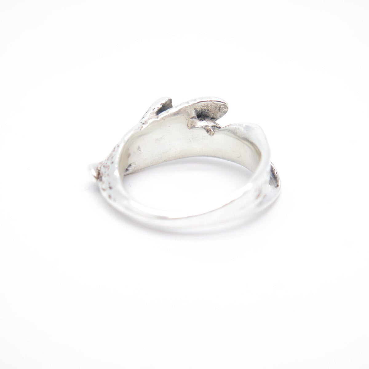925 Sterling Silver Vintage Modernist Ring Size 7