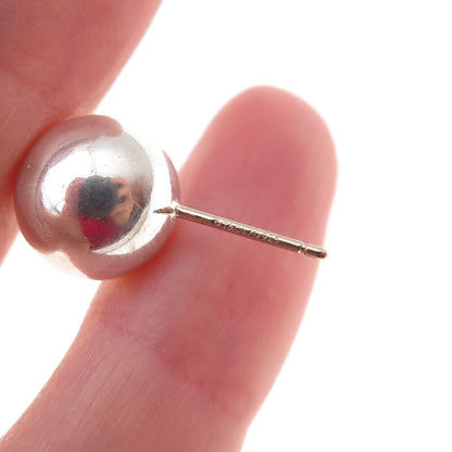 Tiffany & Co. 925 Sterling Silver Vintage HardWear 10mm Ball Stud Earrings