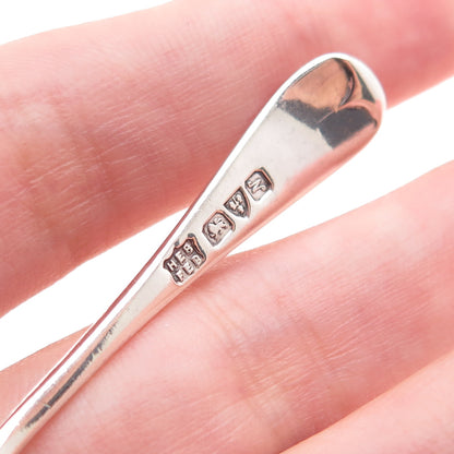 BARKER BROTHERS 925 Sterling Silver Antique 1913 Chester Salt & Spices Spoon