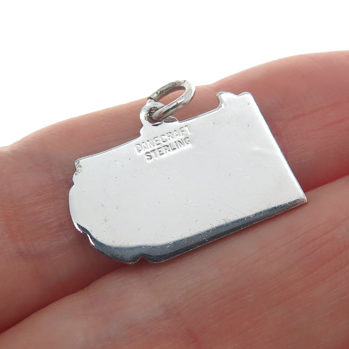 DANECRAFT Sterling Silver Vintage Enamel Pennsylvania Minimalist Charm Pendant