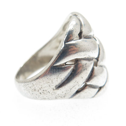 MWS Mark Wasserman Samara 925 Sterling Silver Vintage Wicker Ring Size 6.25