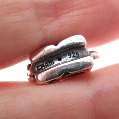 CHAMILIA 925 Sterling Silver Dog Oxidized Slide Bead Charm