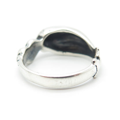 925 Sterling Silver Vintage Friendly Dolphin Ring Size 5