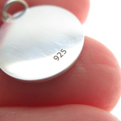 925 Sterling Silver Green Enamel California State Map Minimalist Charm Pendant