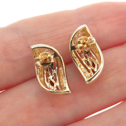 RSE ROBERT SEEMAN Sterling Gold Plated Real Diamond Accent & Multi-Gem Earrings