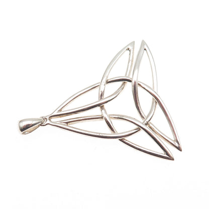 925 Sterling Silver Vintage Celtic Trinity Charm Pendant