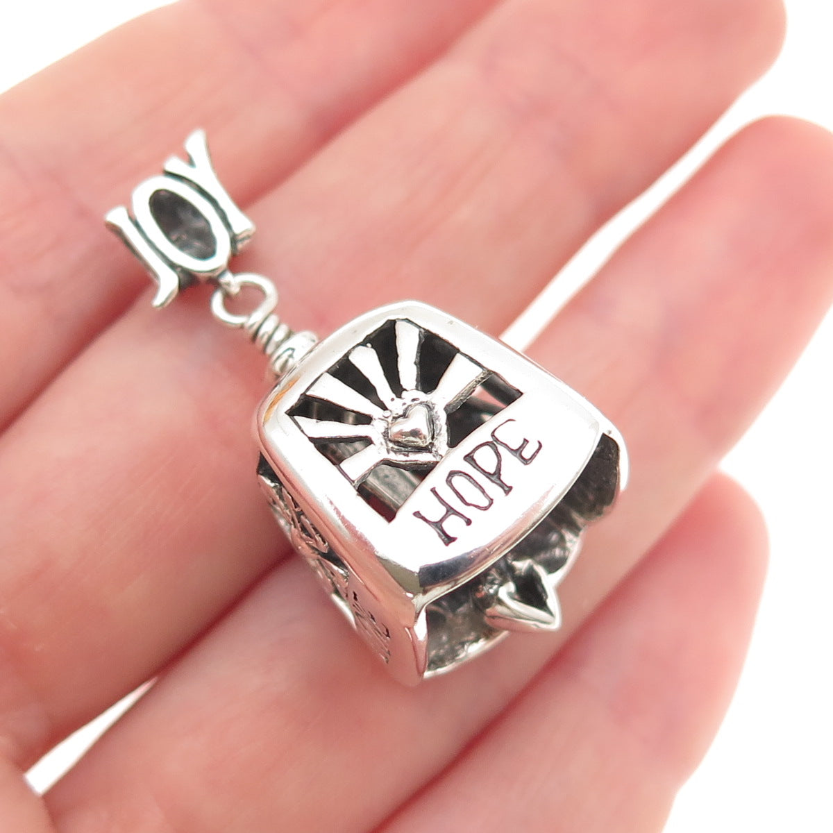 The Bell Collection 925 Sterling Silver Vintage Harmony Bell 3D Charm Pendant