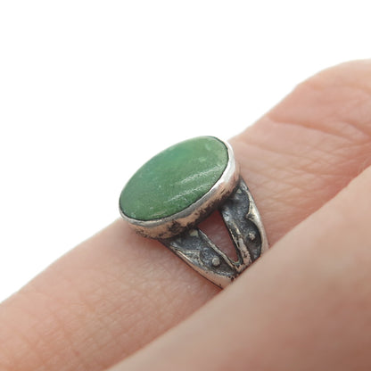 Old Pawn 925 Sterling Silver Vintage Southwestern Royston Turquoise Ring Size 4