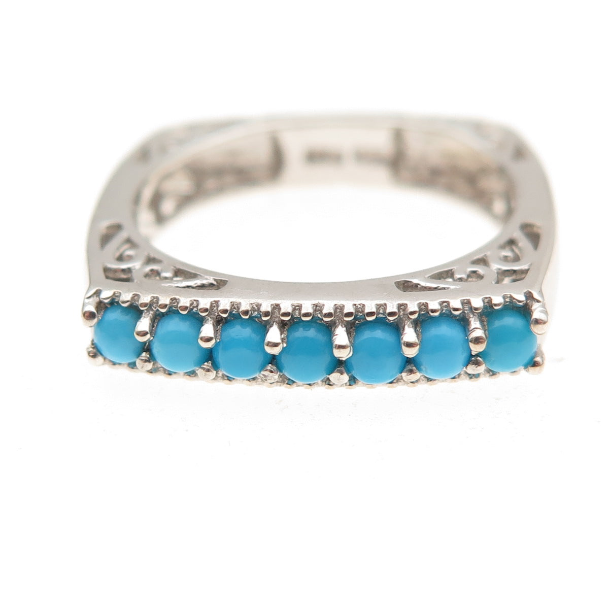 Chuck Clemency 925 Sterling Silver Real Sleeping Beauty Turquoise Ring Size 8