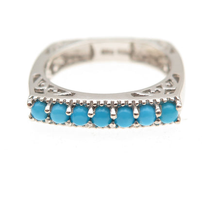 Chuck Clemency 925 Sterling Silver Real Sleeping Beauty Turquoise Ring Size 8