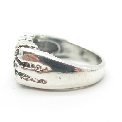 925 Sterling Silver Vintage Textured Ring Size 7.5