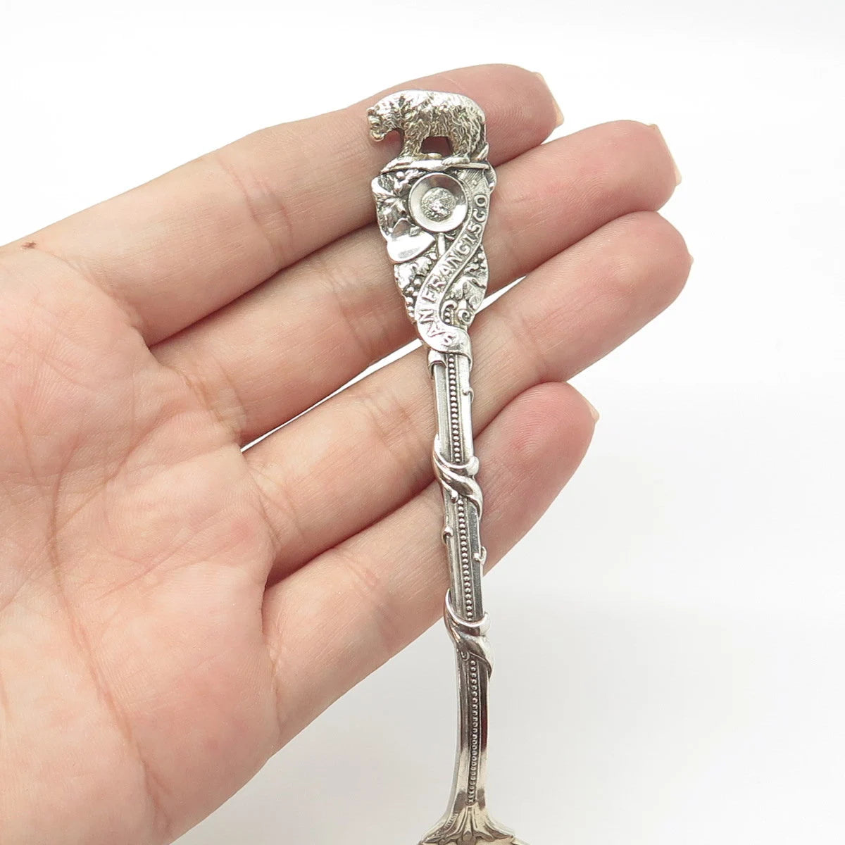 925 Sterling Silver Antique Art Deco Shreve & Co. Golden Gate SF US Spoon
