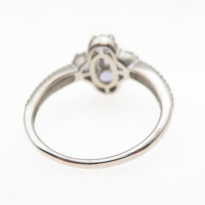 Chuck Clemency 925 Sterling Silver Real Iolite Floral Ring Size 7.25
