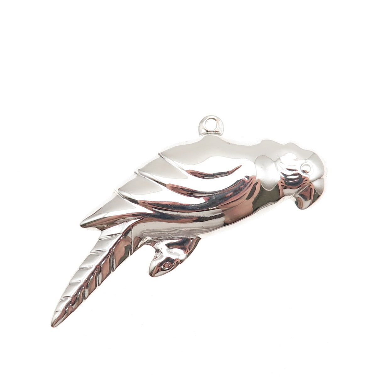 925 Sterling Silver Vintage Parrot Bird Charm Pendant
