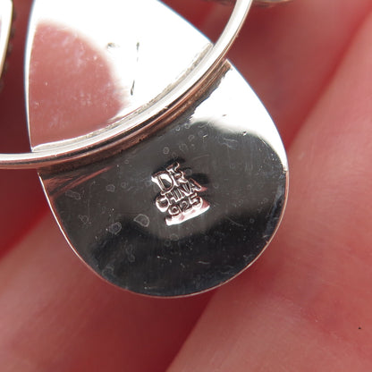 Jay King Desert Rose 925 Sterling Silver Vintage Real Lapis Modernist Earrings