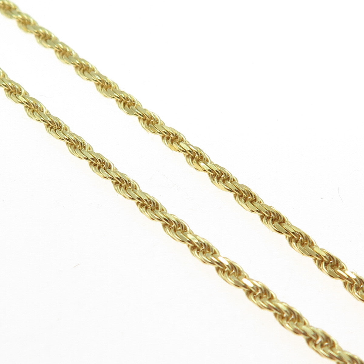 P. LUX 925 Sterling Silver Gold Plated Italy Rope Chain Necklace 16"